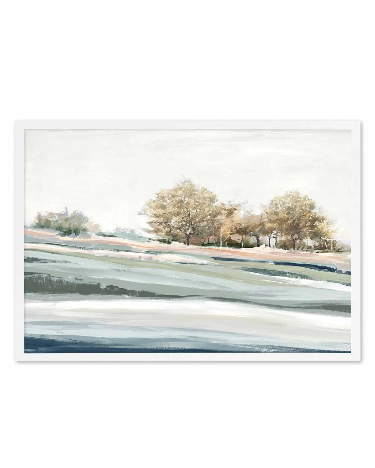 Blue Still Trees Art Print from Olive et Oriel where you can shop wallpaper and artworks online