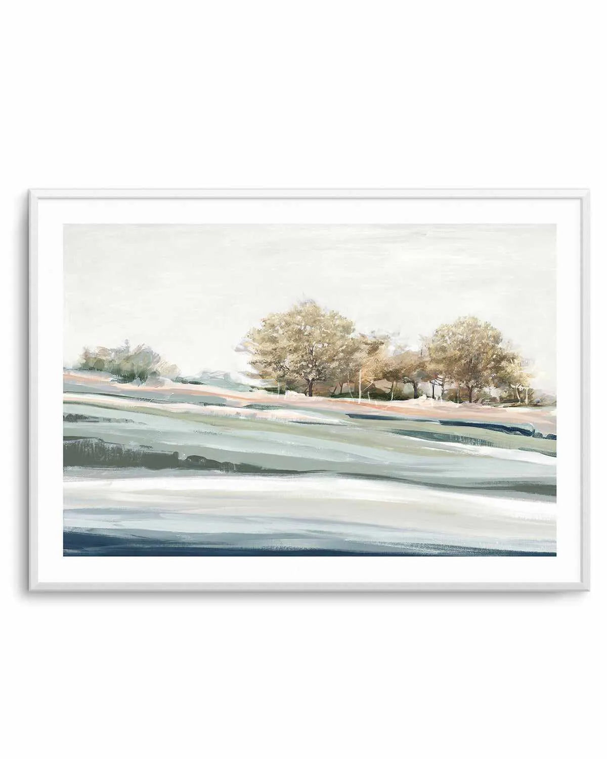 Blue Still Trees Art Print from Olive et Oriel where you can shop wallpaper and artworks online