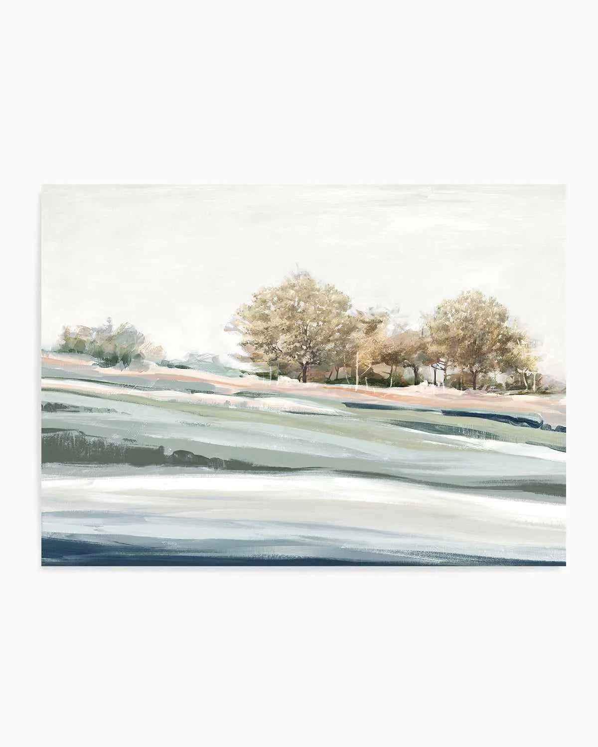 Blue Still Trees Art Print from Olive et Oriel where you can shop wallpaper and artworks online