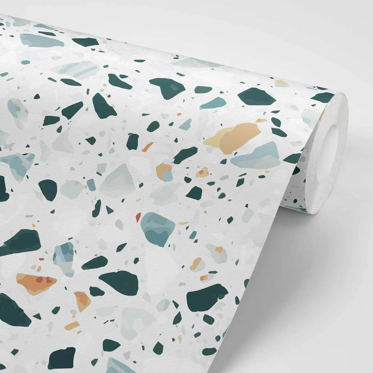 Blue Terrazzo Stone Wallpaper-Wallpaper-Buy Kids Removable Wallpaper Online Our Custom Made Children√¢‚Ç¨‚Ñ¢s Wallpapers Are A Fun Way To Decorate And Enhance Boys Bedroom Decor And Girls Bedrooms They Are An Amazing Addition To Your Kids Bedroom Walls Our Collection of Kids Wallpaper Is Sure To Transform Your Kids Rooms Interior Style From Pink Wallpaper To Dinosaur Wallpaper Even Marble Wallpapers For Teen Boys Shop Peel And Stick Wallpaper Online Today With Olive et Oriel