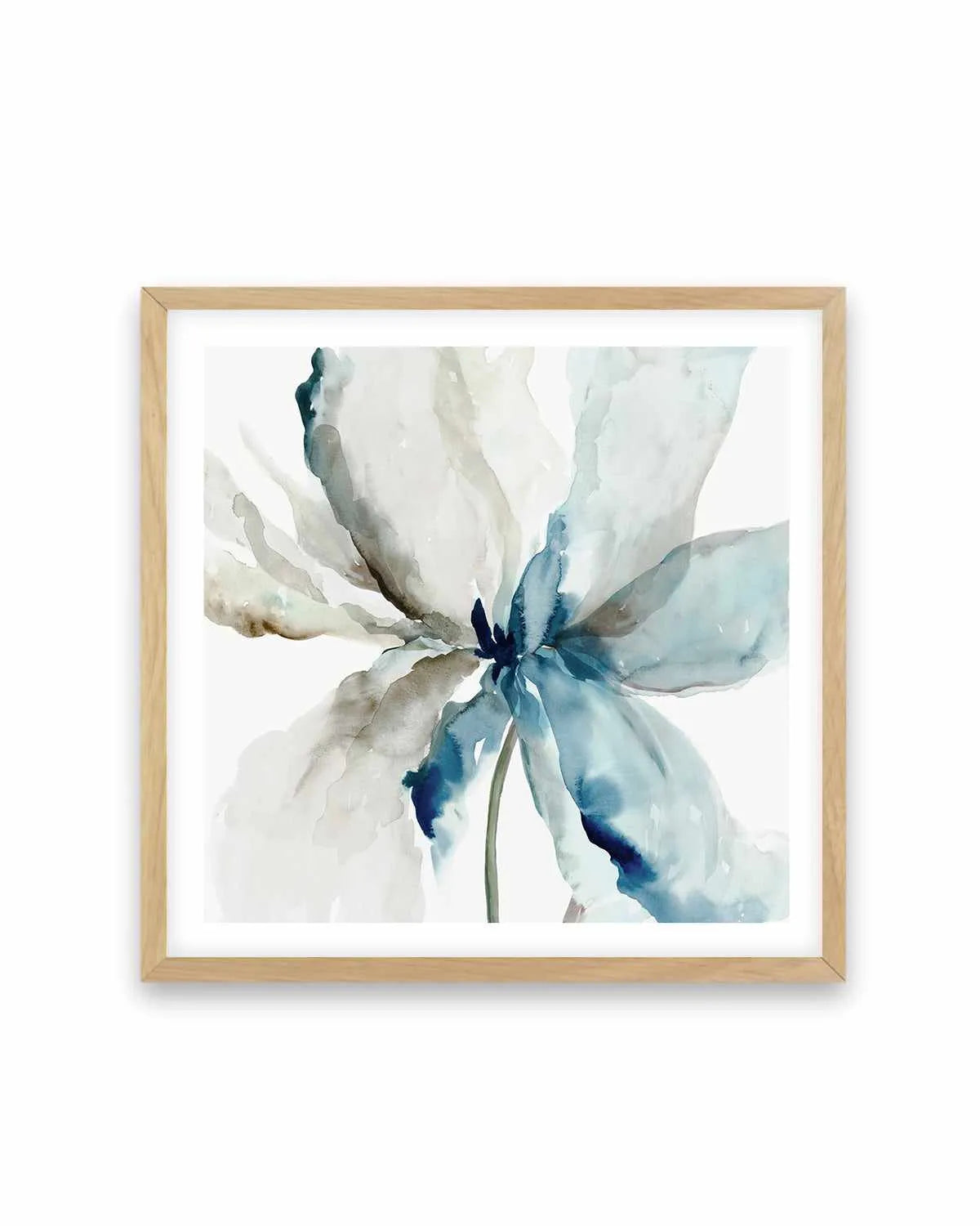 Blue Transparent Flower Art Print from Olive et Oriel where you can shop wallpaper and artworks online