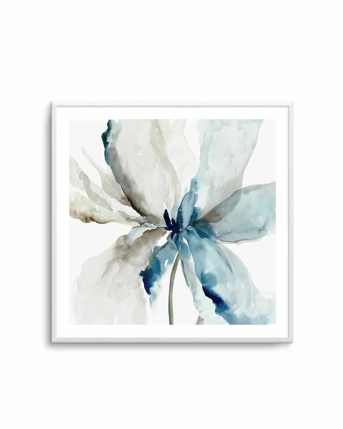 Blue Transparent Flower Art Print from Olive et Oriel where you can shop wallpaper and artworks online