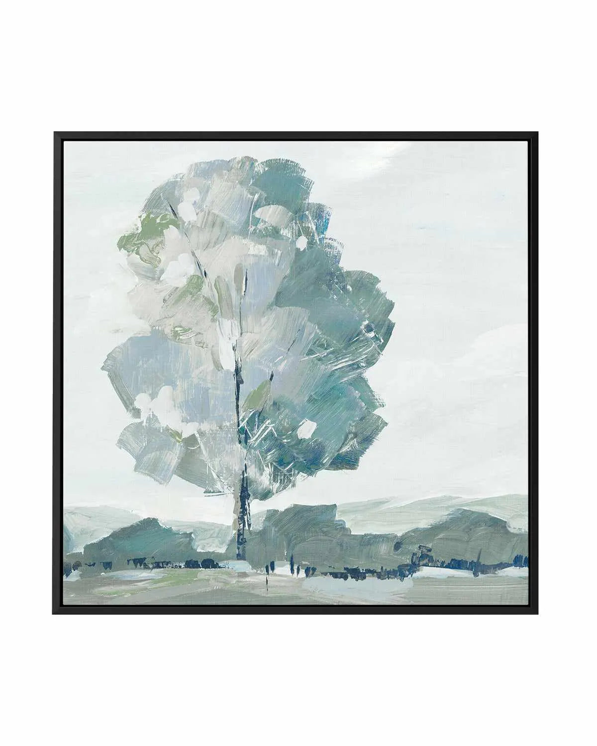Blue Tree Forest I | Framed Canvas Art Print from Olive et Oriel where you can shop wallpaper and artworks online