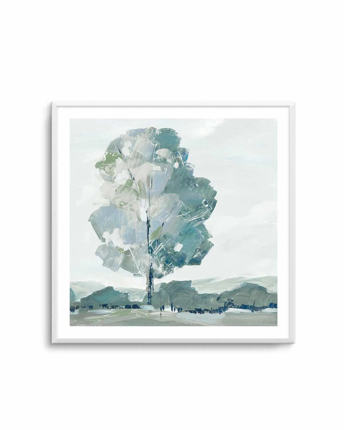 Blue Tree Forest I Art Print from Olive et Oriel where you can shop wallpaper and artworks online
