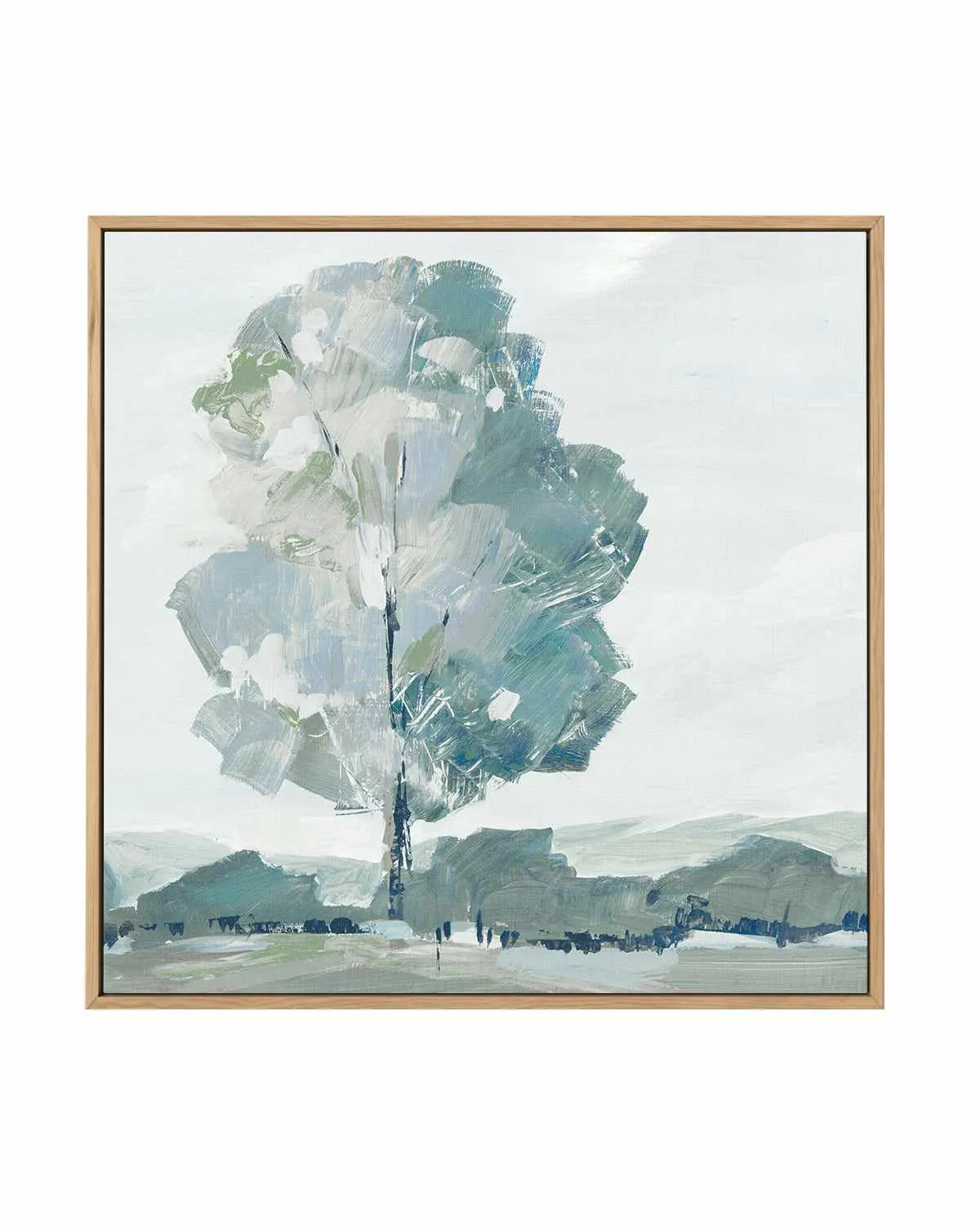 Blue Tree Forest I | Framed Canvas Art Print from Olive et Oriel where you can shop wallpaper and artworks online