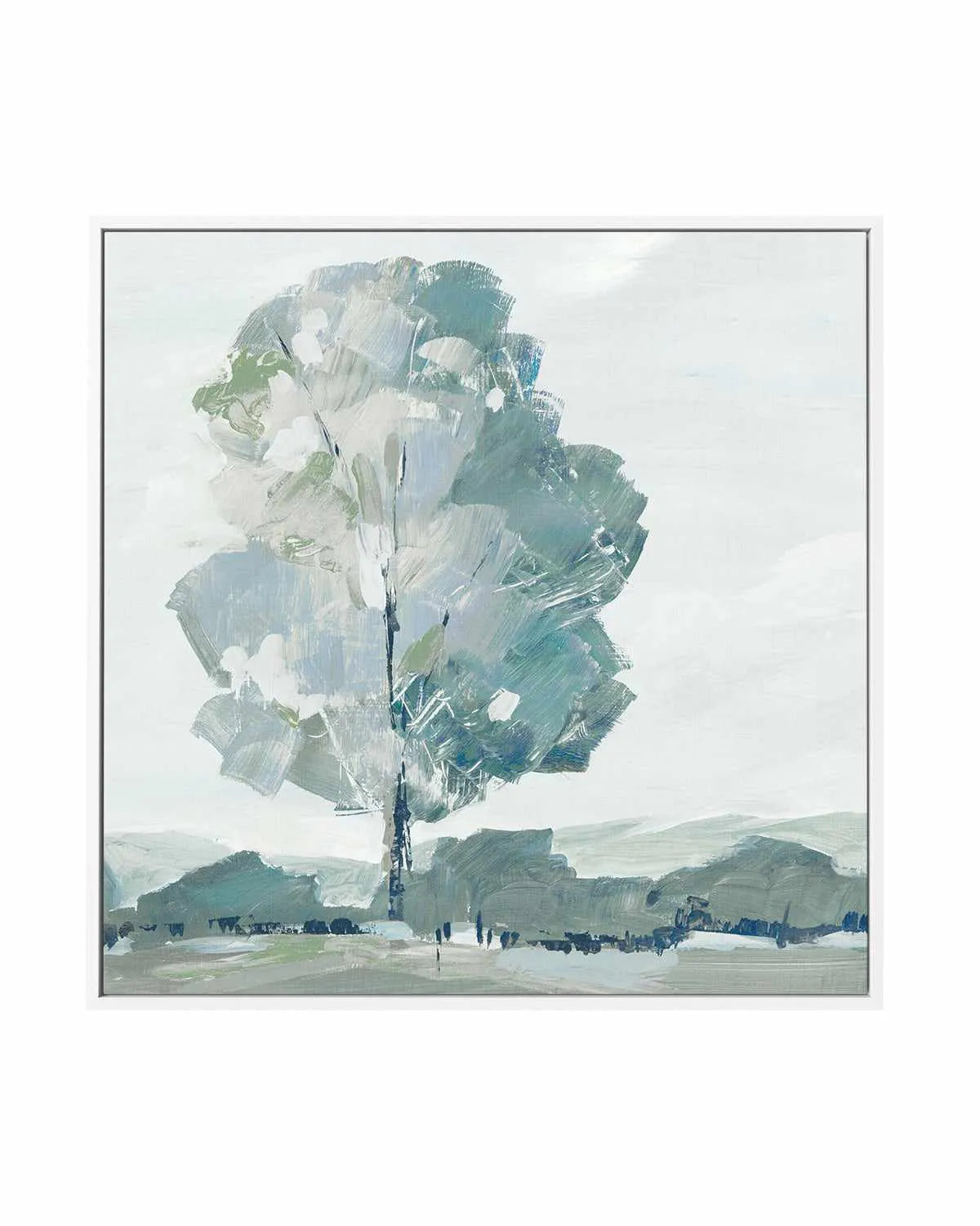 Blue Tree Forest I | Framed Canvas Art Print from Olive et Oriel where you can shop wallpaper and artworks online