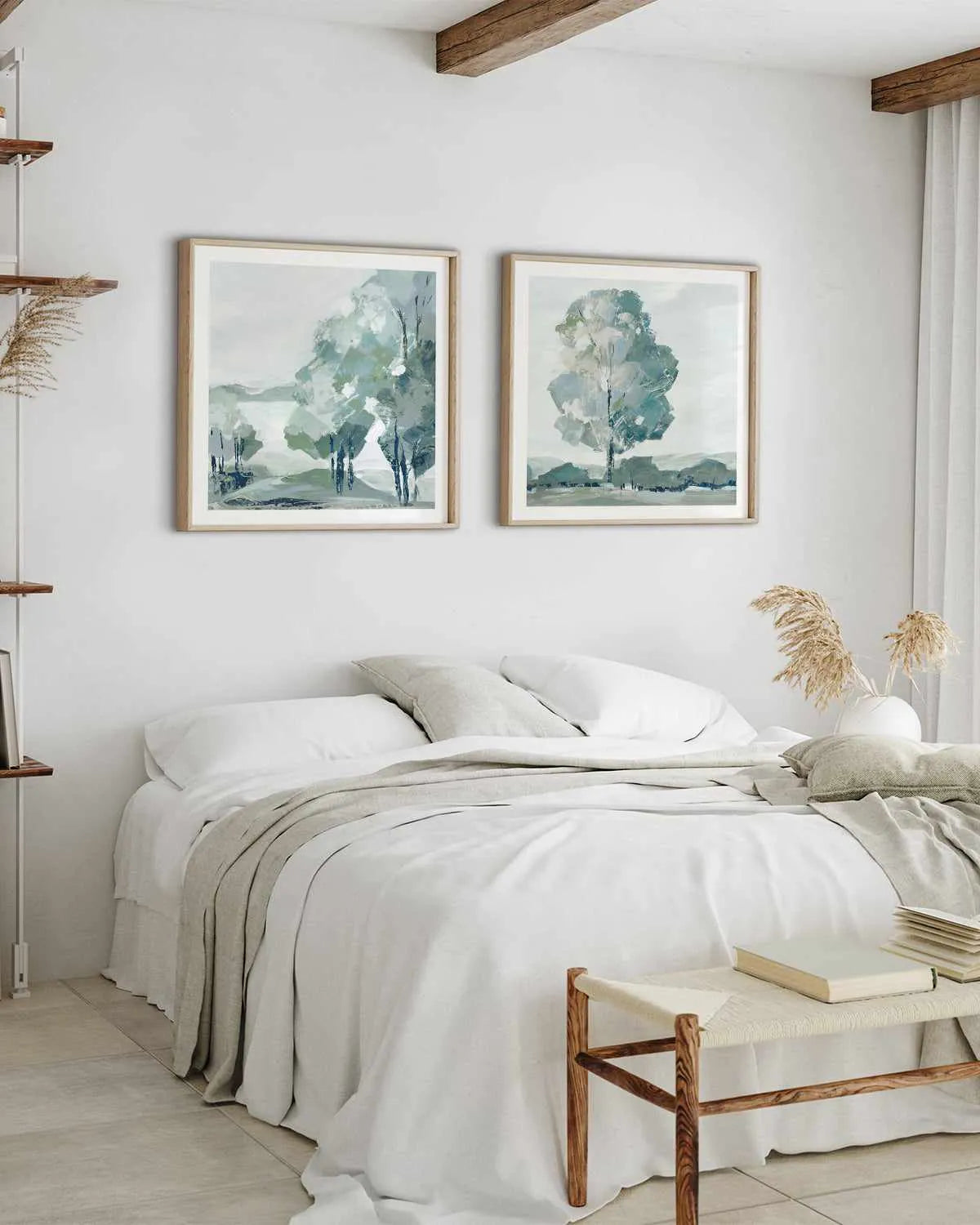 Blue Tree Forest I Art Print from Olive et Oriel where you can shop wallpaper and artworks online