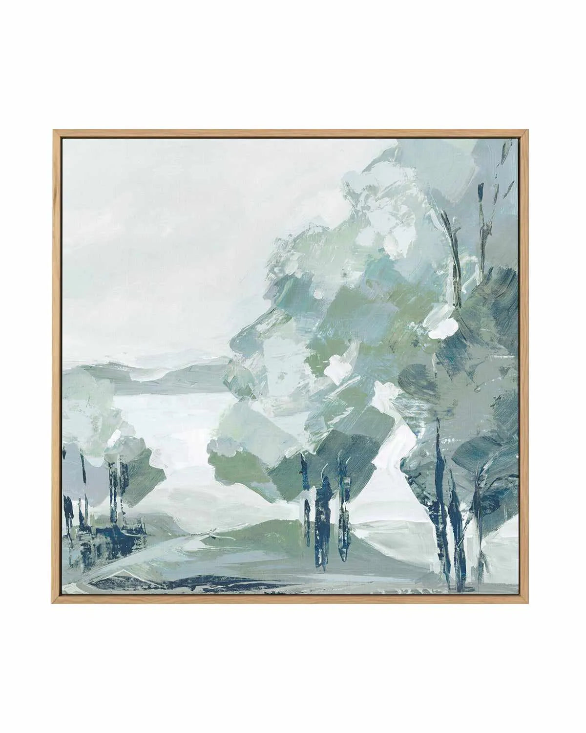 Blue Tree Forest II | Framed Canvas Art Print from Olive et Oriel where you can shop wallpaper and artworks online