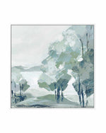 Blue Tree Forest II | Framed Canvas Art Print