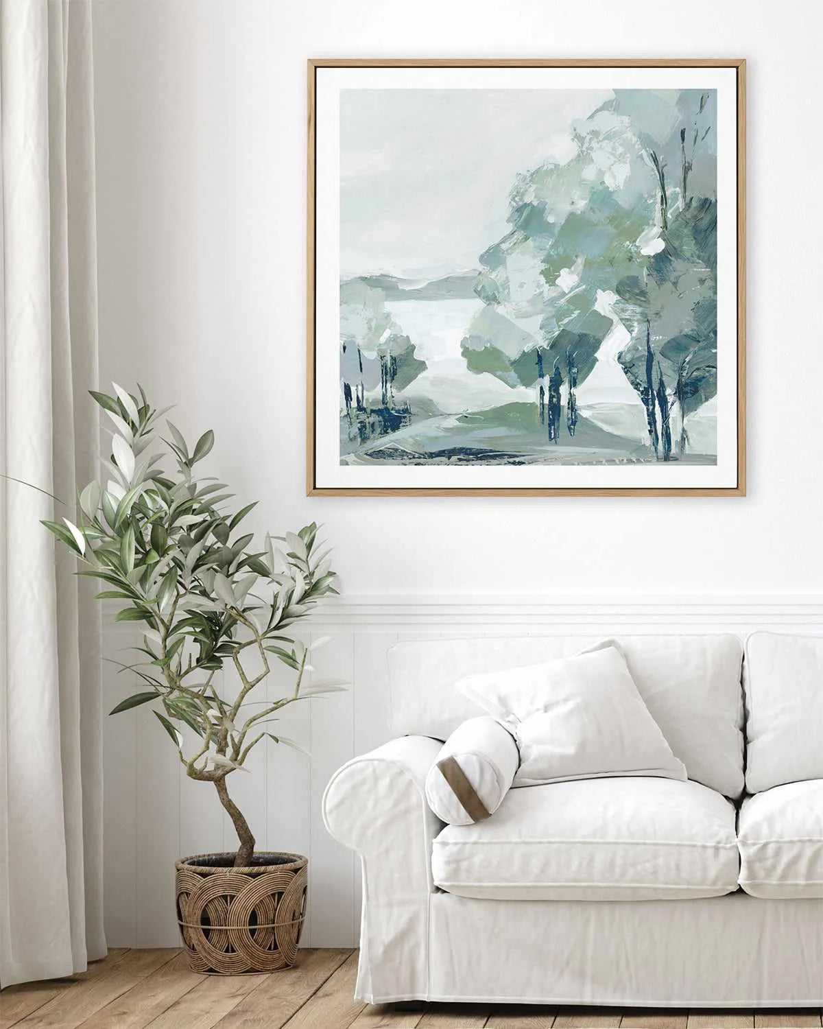 Blue Tree Forest II Art Print from Olive et Oriel where you can shop wallpaper and artworks online