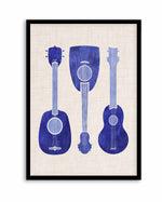 Blue Ukuleles By Kristian Gallagher | Art Print