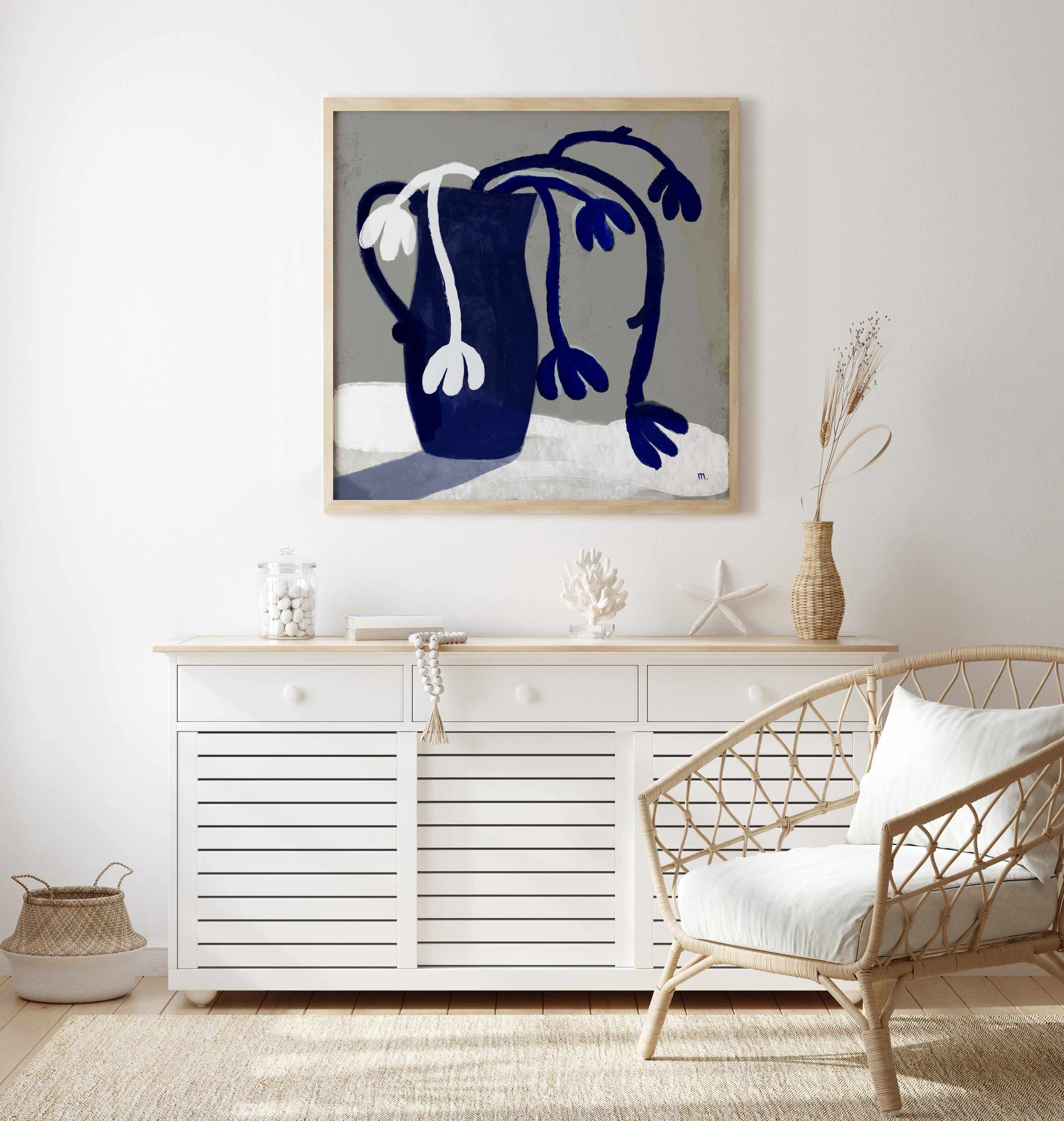 Blue Vase Interior by Marco Marella | Art Print