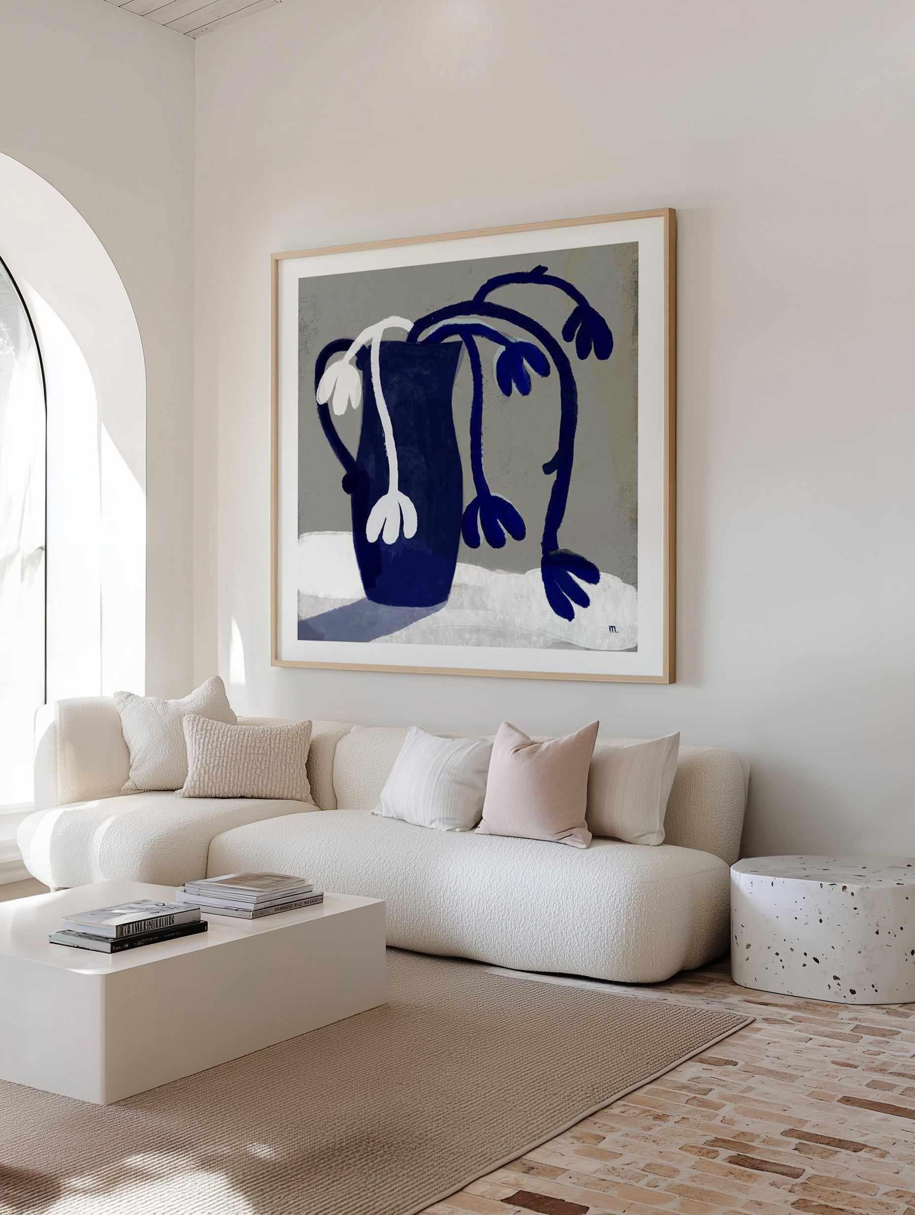 Blue Vase Interior by Marco Marella | Art Print from Olive et Oriel where you can shop wallpaper and artworks online