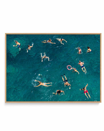 Blue Water Swim By Carlo Tonti | Framed Canvas Art Print from Olive et Oriel where you can shop wallpaper and artworks online