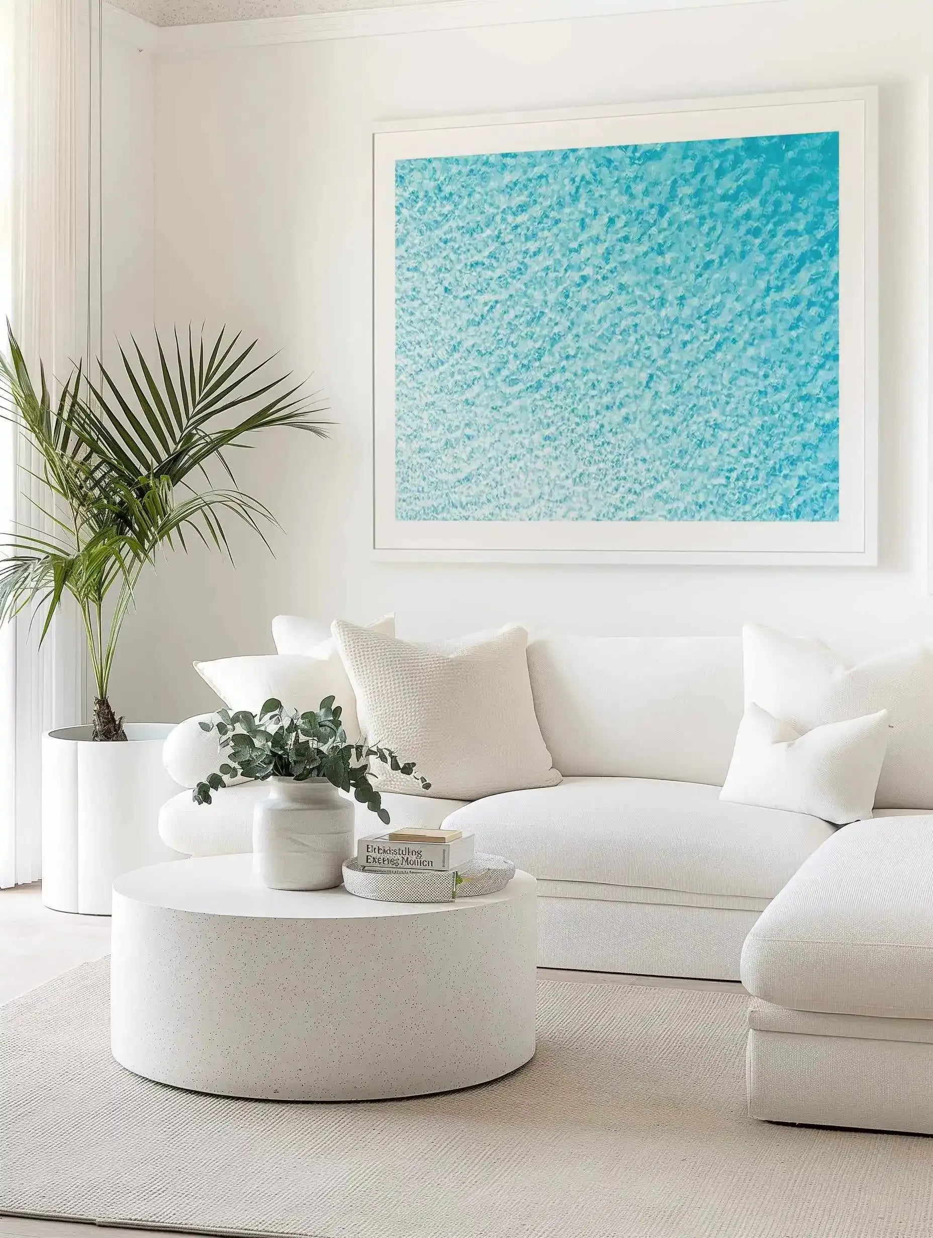 Blue Waters, Esperance | Aerial Photo Wall Art Print from Olive et Oriel where you can shop wallpaper and artworks online