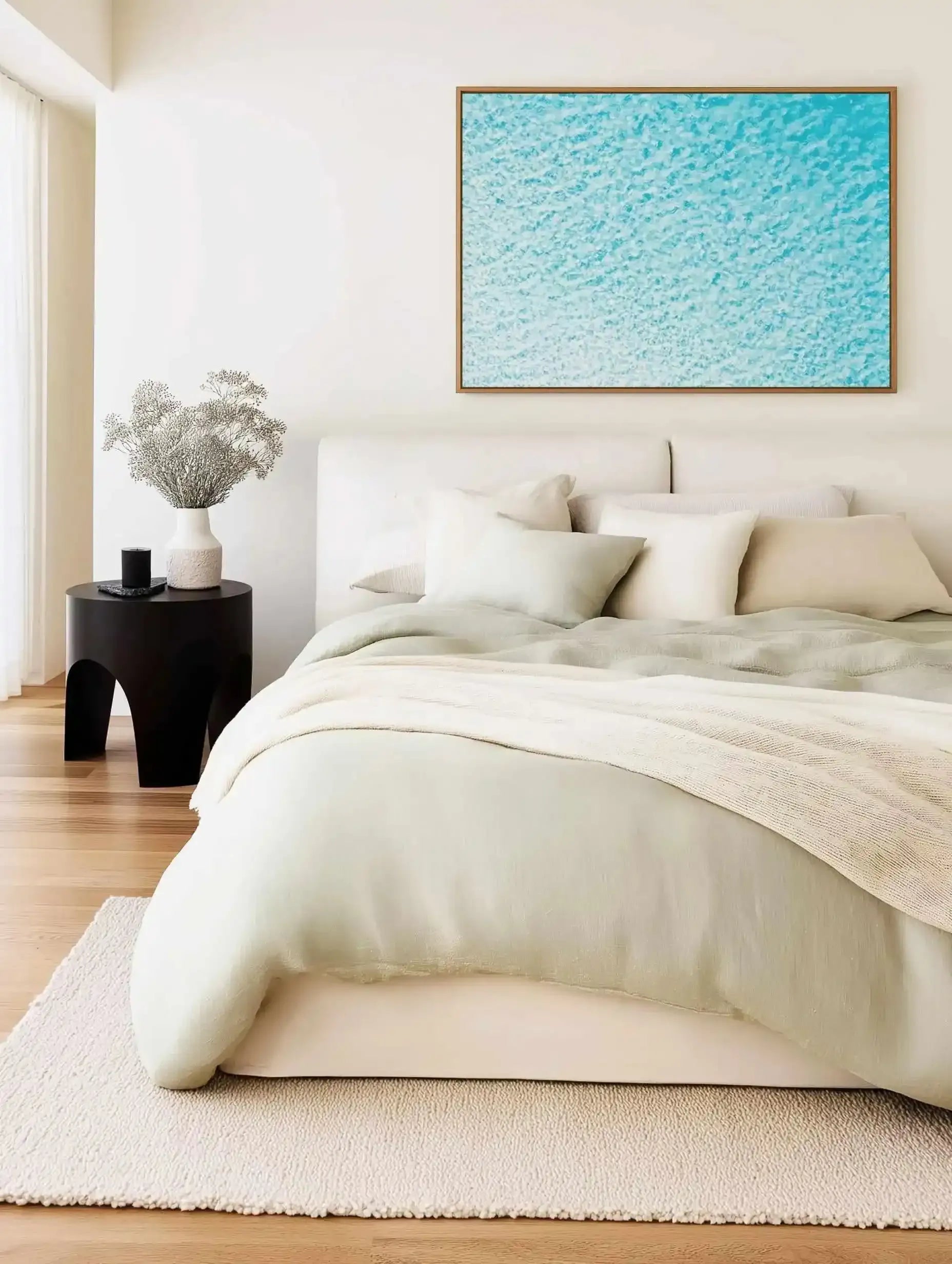 Blue Waters, Esperance | Aerial Photo Wall Framed Canvas Art Print from Olive et Oriel where you can shop wallpaper and artworks online