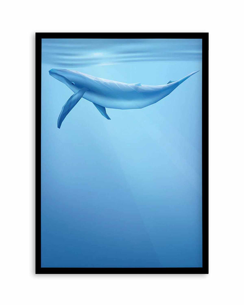 SHOP Blue Whale  Graphic Whales Collection Framed Art Print or