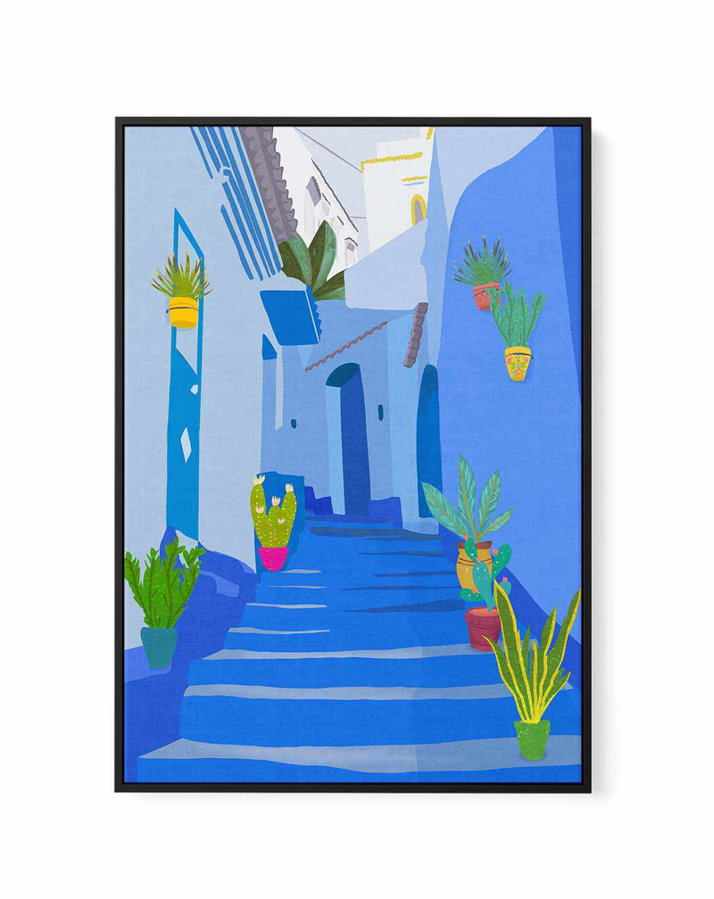 Blue City By Petra Lizde | Framed Canvas Art Print
