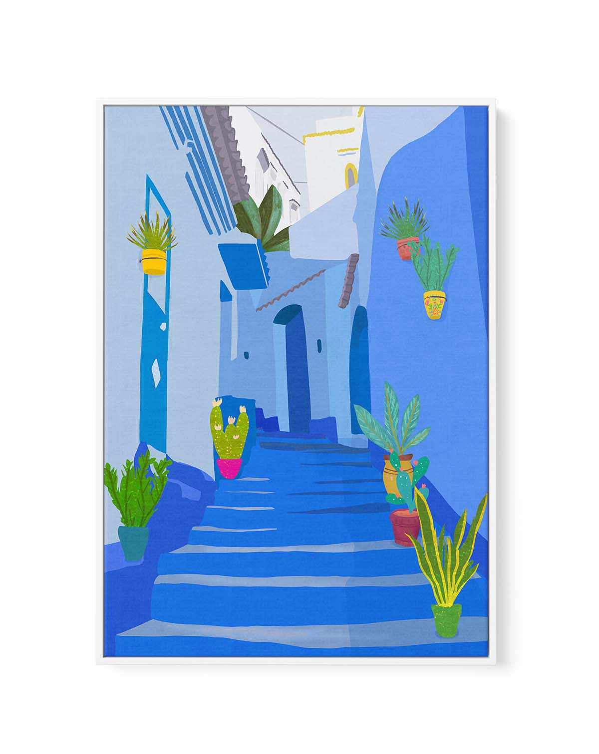 Blue City By Petra Lizde | Framed Canvas Art Print