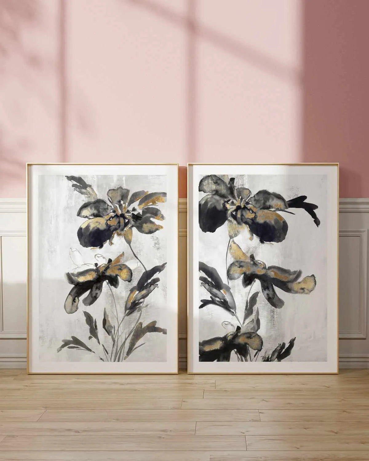 Blue Daphne II Gold Art Print from Olive et Oriel where you can shop wallpaper and artworks online
