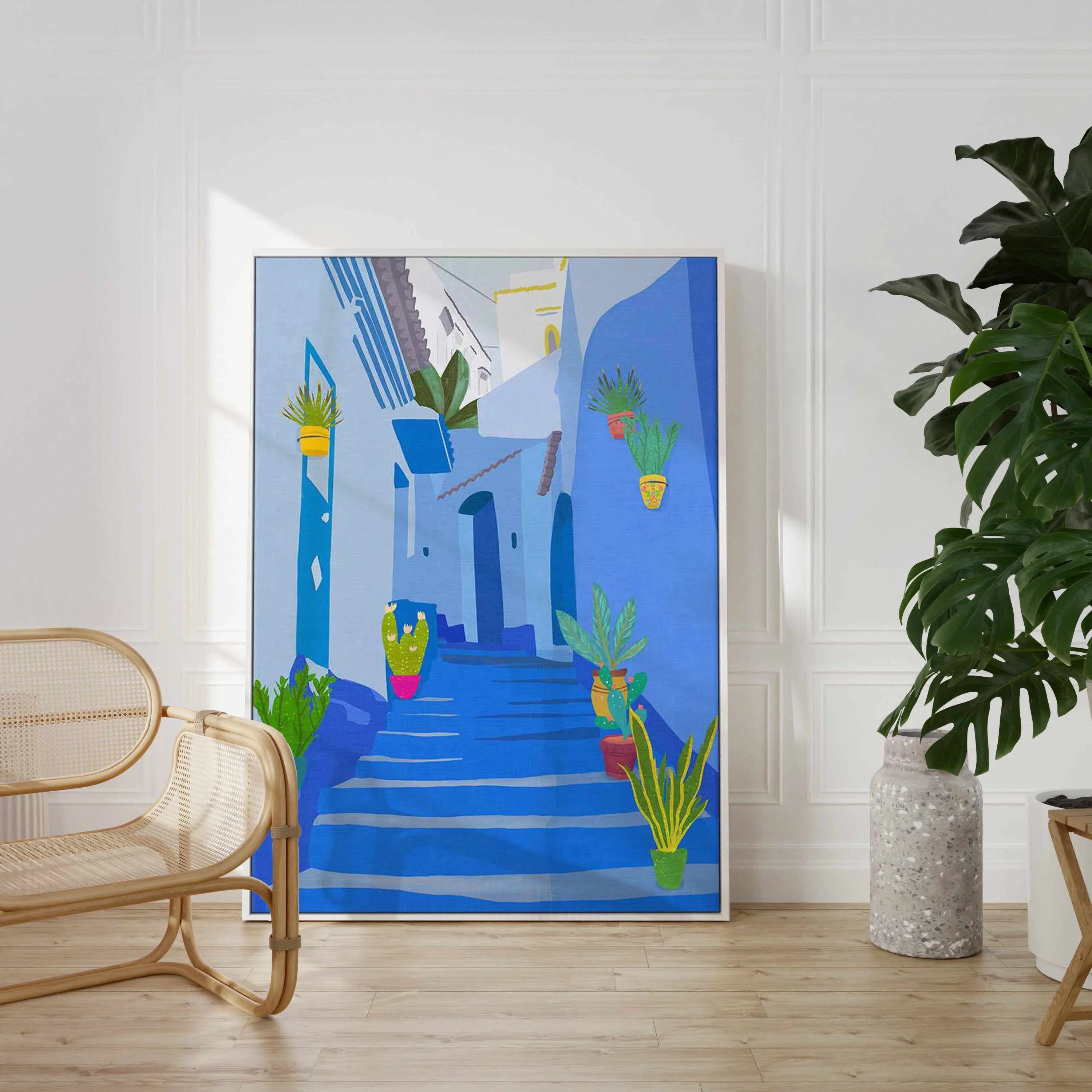 Blue Pearl by Petra Lizde | Framed Canvas Art Print from Olive et Oriel where you can shop wallpaper and artworks online