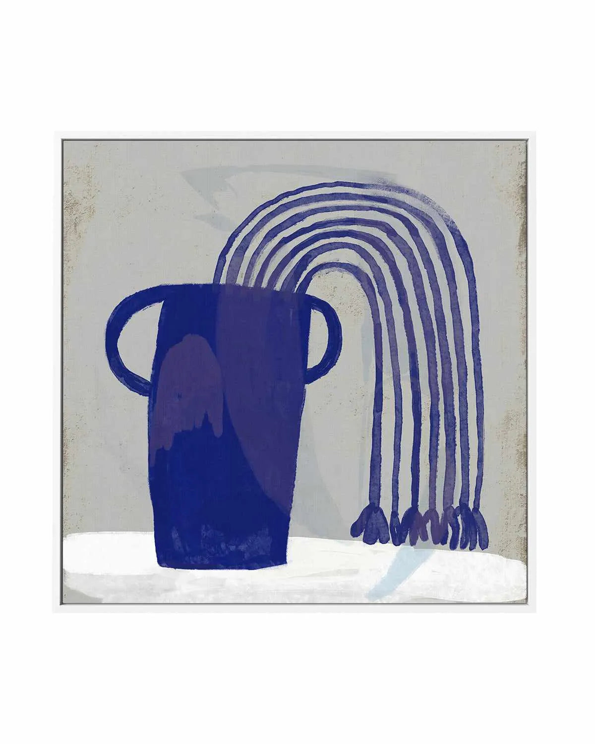 Blue Floral I by Marco Marella | Framed Canvas Art Print from Olive et Oriel where you can shop wallpaper and artworks online