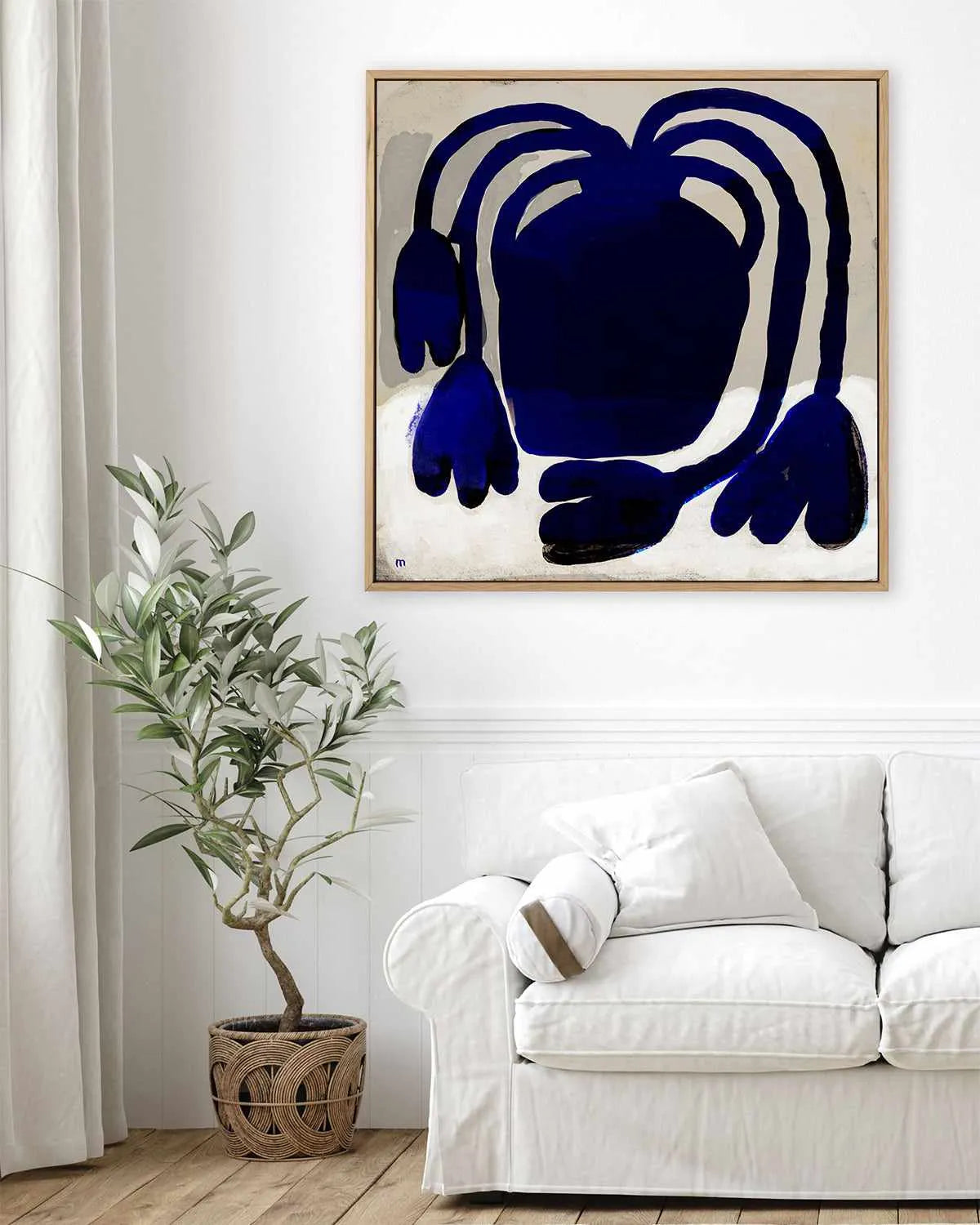 Blue Plant by Marco Marella | Framed Canvas Art Print from Olive et Oriel where you can shop wallpaper and artworks online