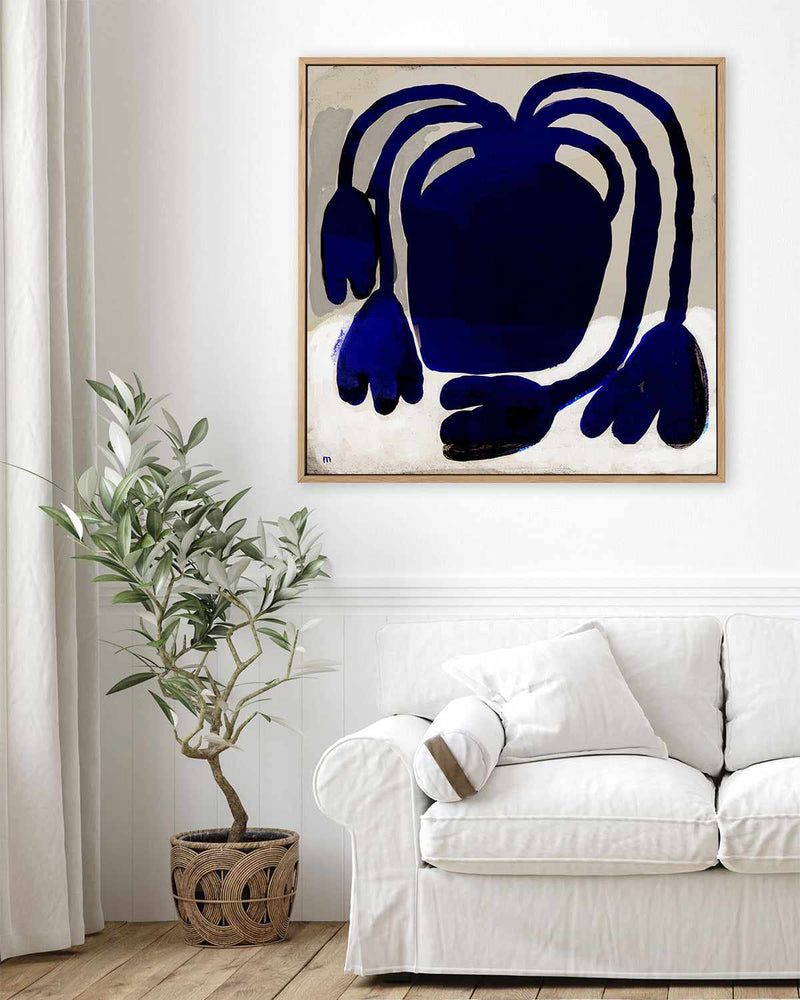 Blue Plant by Marco Marella | Framed Canvas Art Print