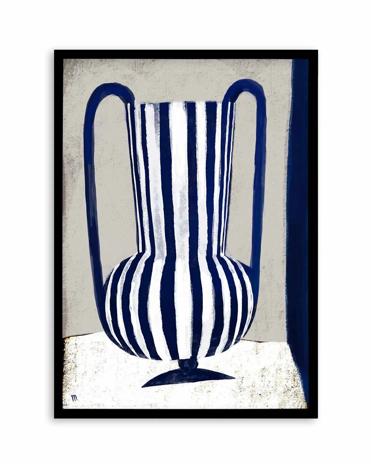 Blue Striped Vase by Marco Marella | Art Print from Olive et Oriel where you can shop wallpaper and artworks online