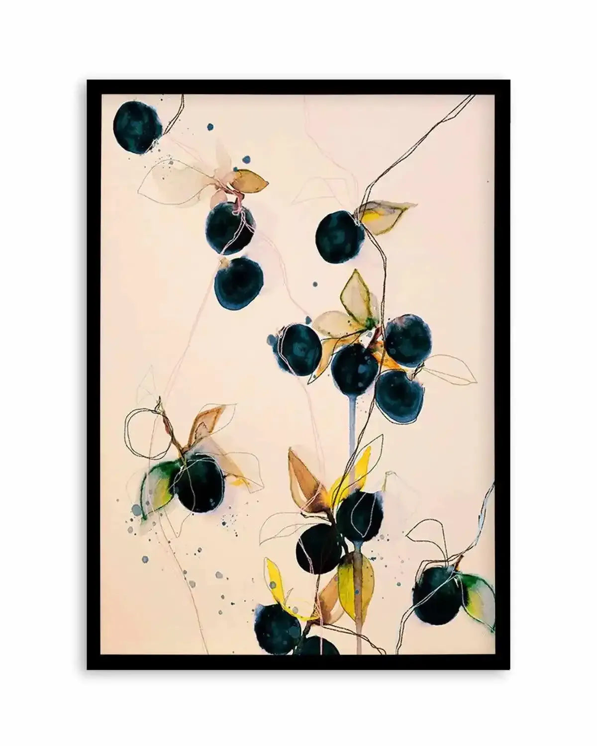 Blueberries by Leigh Viner Art Print from Olive et Oriel where you can shop wallpaper and artworks online