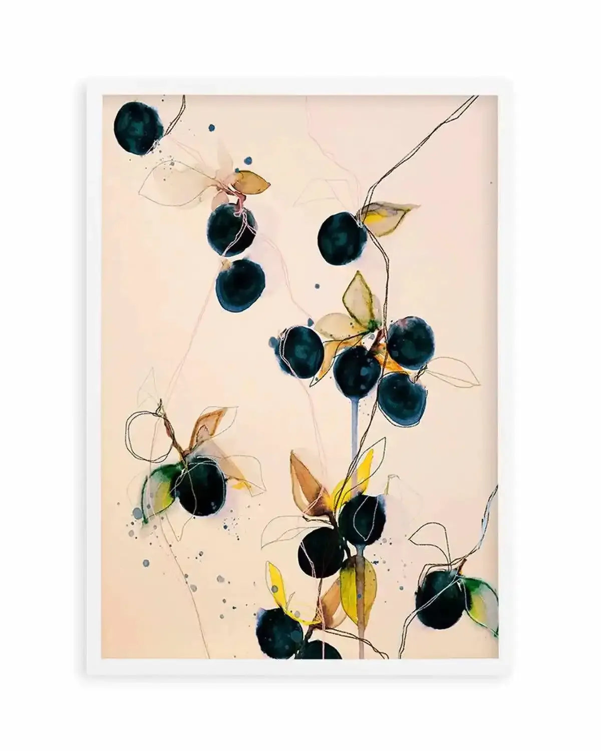 Blueberries by Leigh Viner Art Print from Olive et Oriel where you can shop wallpaper and artworks online