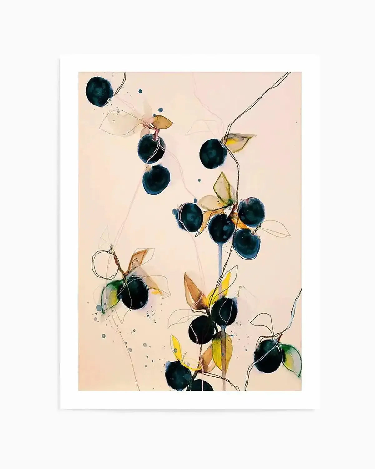 Blueberries by Leigh Viner Art Print from Olive et Oriel where you can shop wallpaper and artworks online