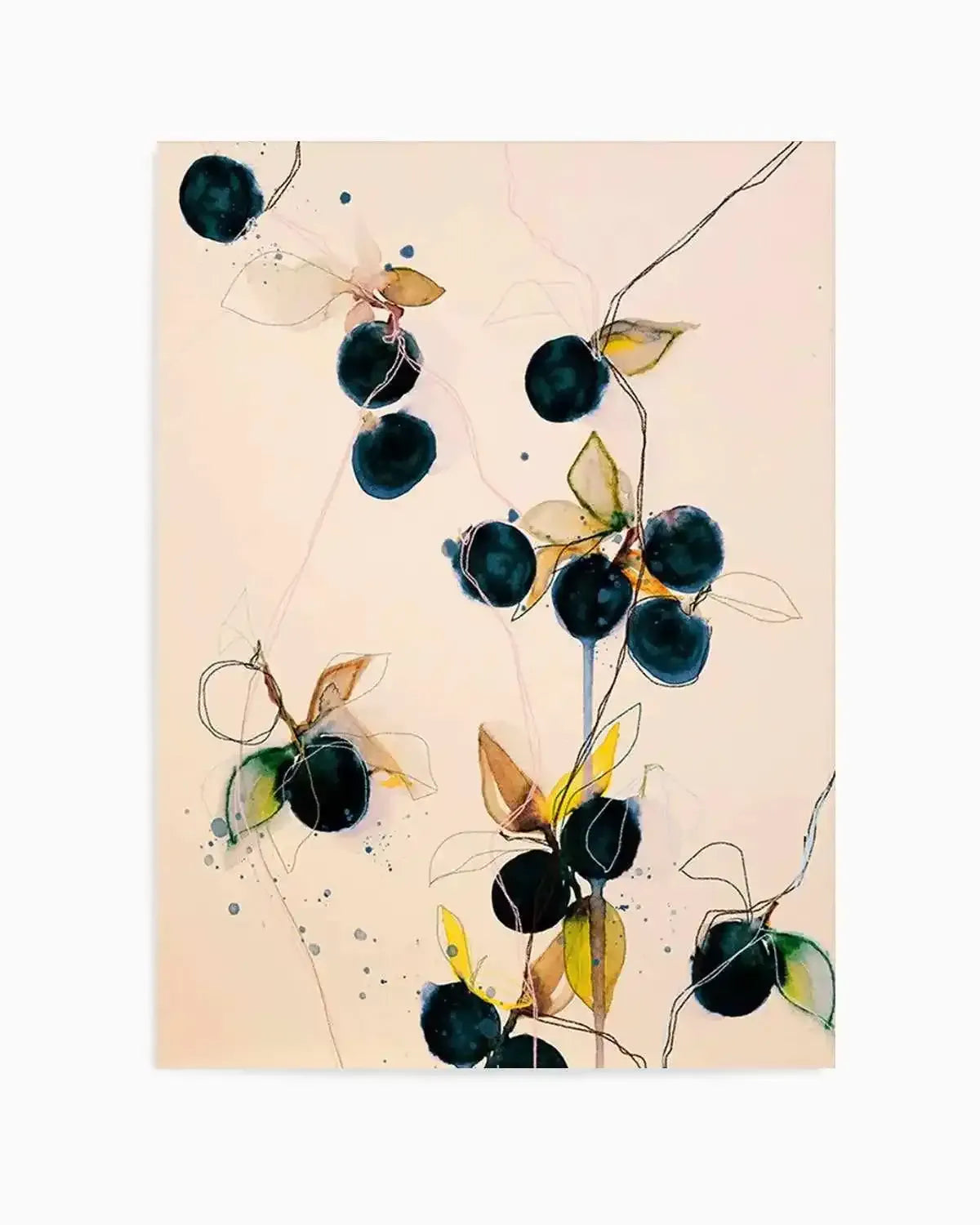 Blueberries by Leigh Viner Art Print from Olive et Oriel where you can shop wallpaper and artworks online