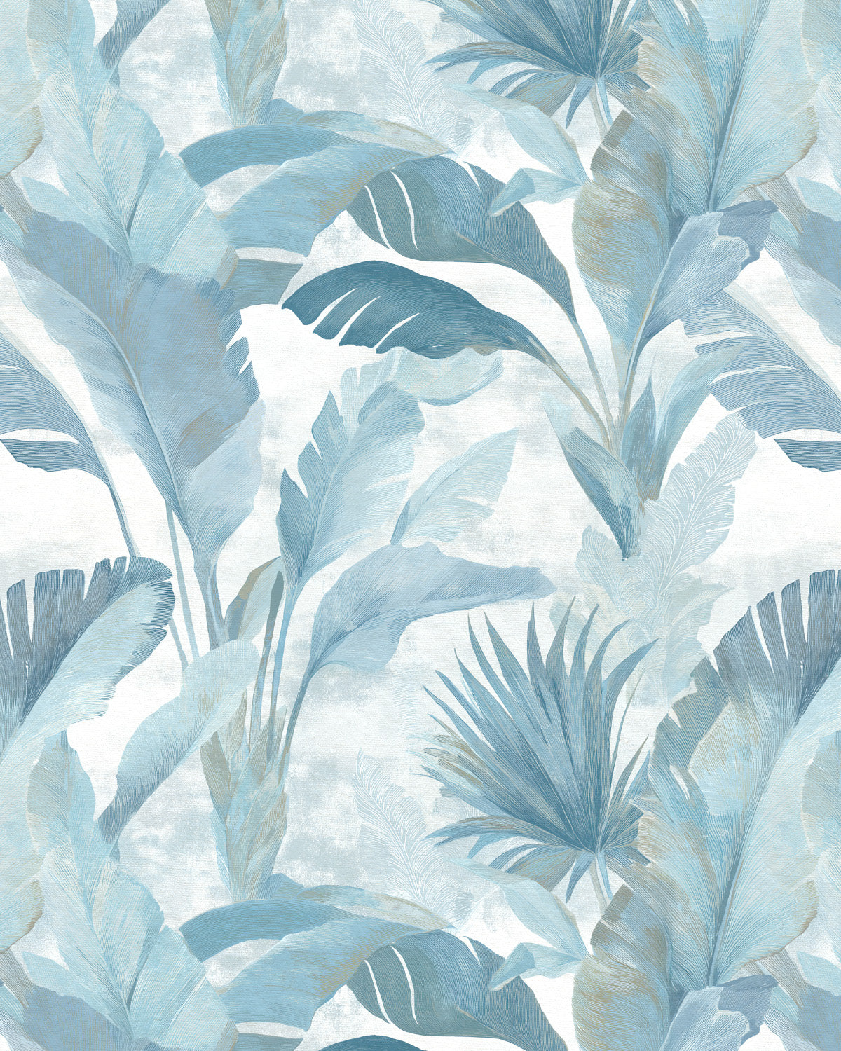 Bluewater Palm Commercial Vinyl Wallpaper from Olive et Oriel where you can shop wallpaper and artworks online