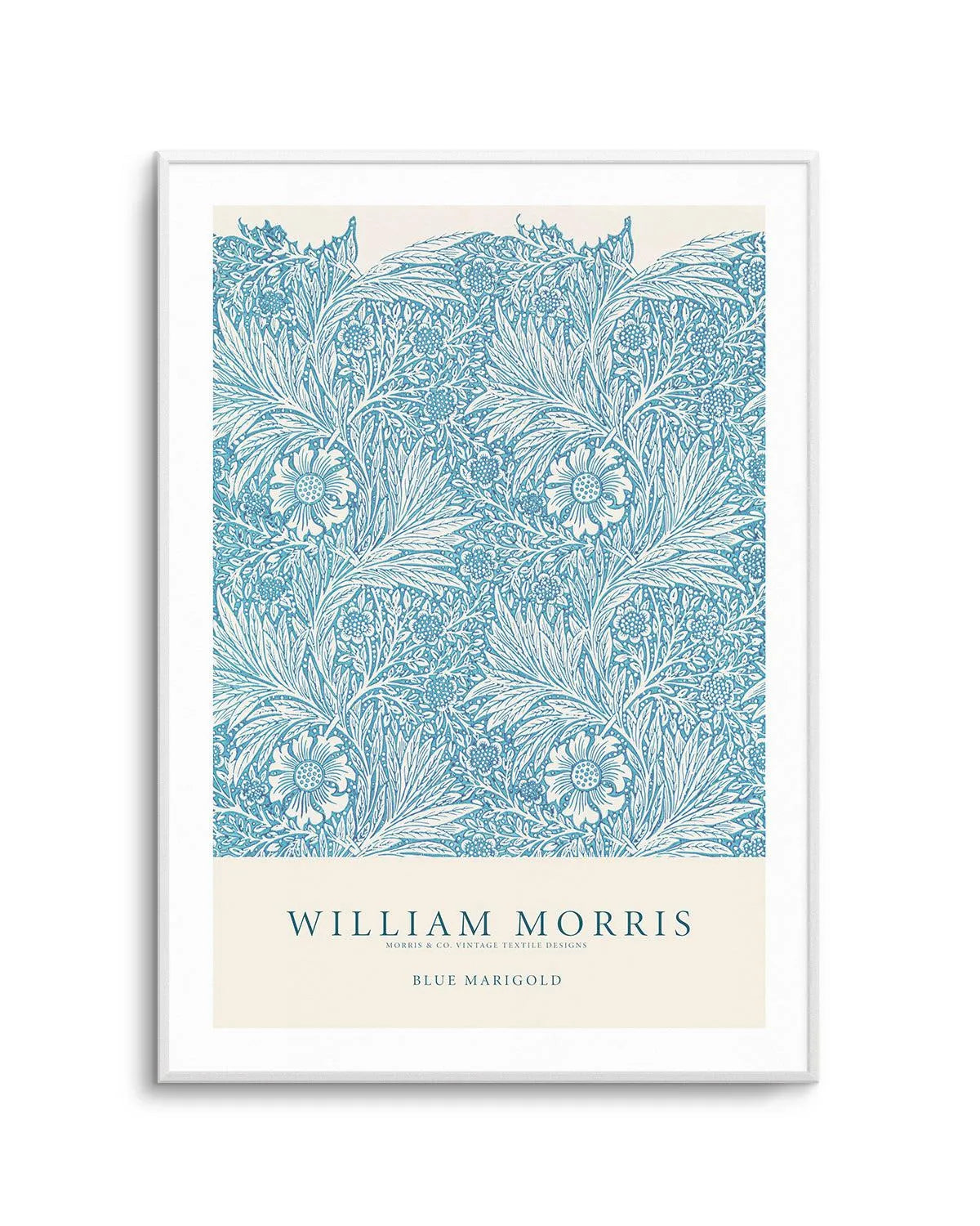 Blue Marigold by William Morris Art Print from Olive et Oriel where you can shop wallpaper and artworks online