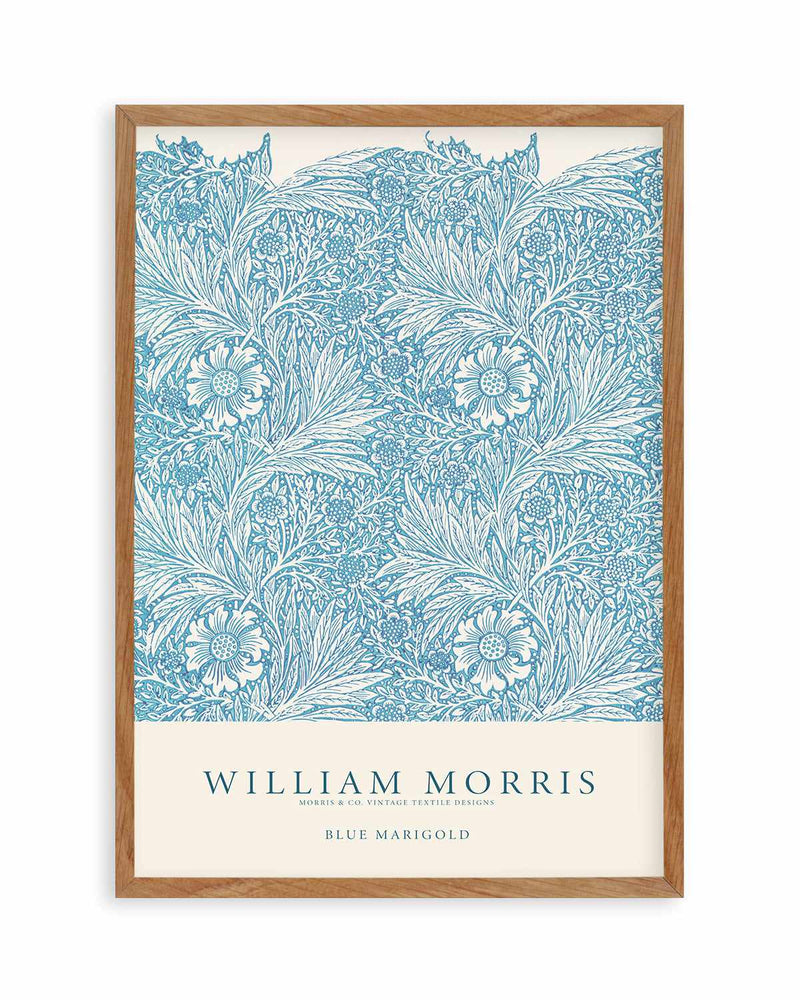 Blue Marigold by William Morris Art Print