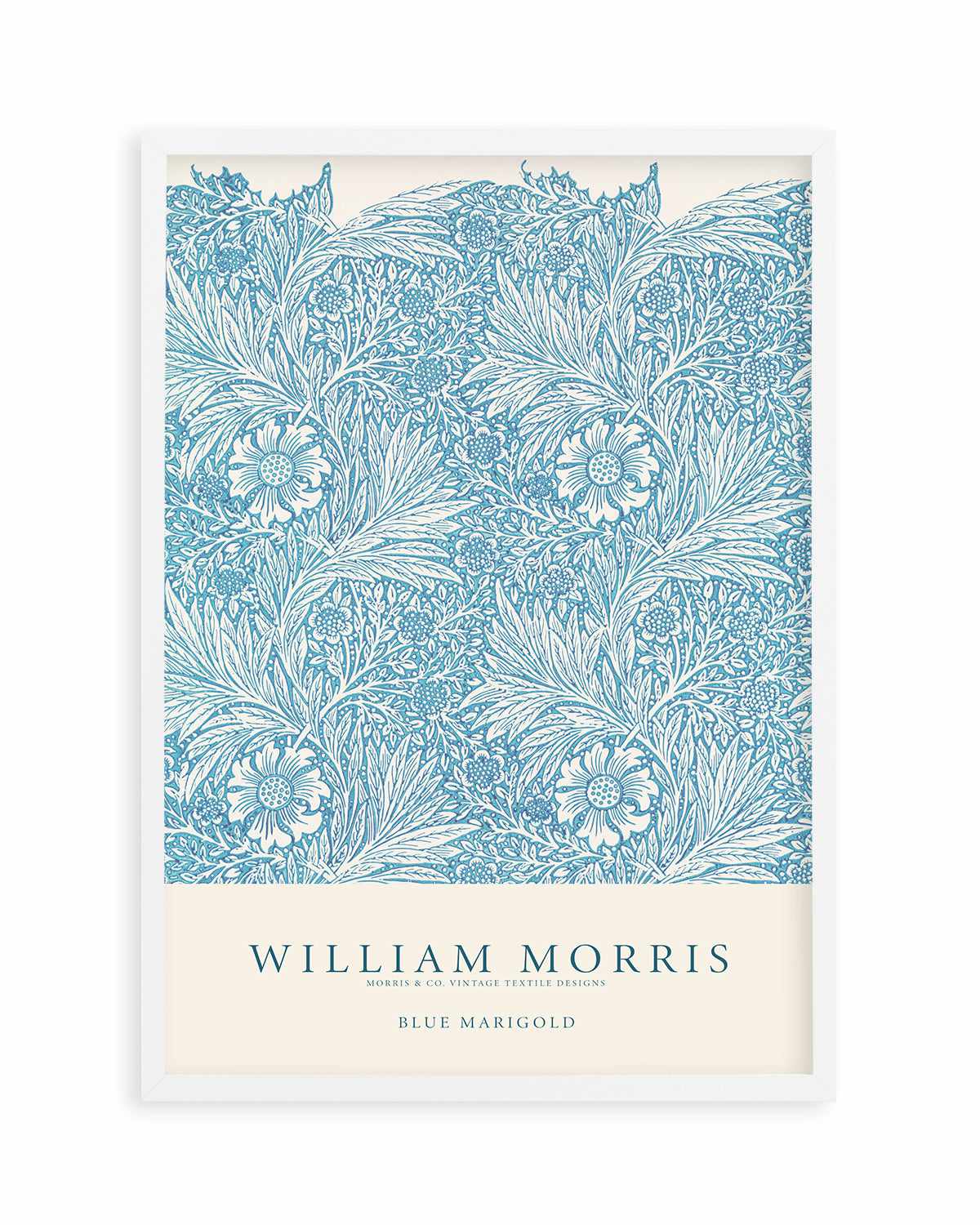 Blue Marigold by William Morris Art Print