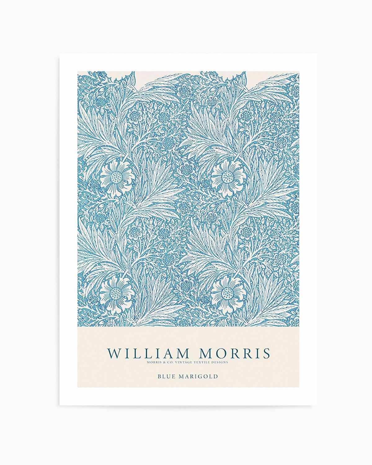 Blue Marigold by William Morris Art Print