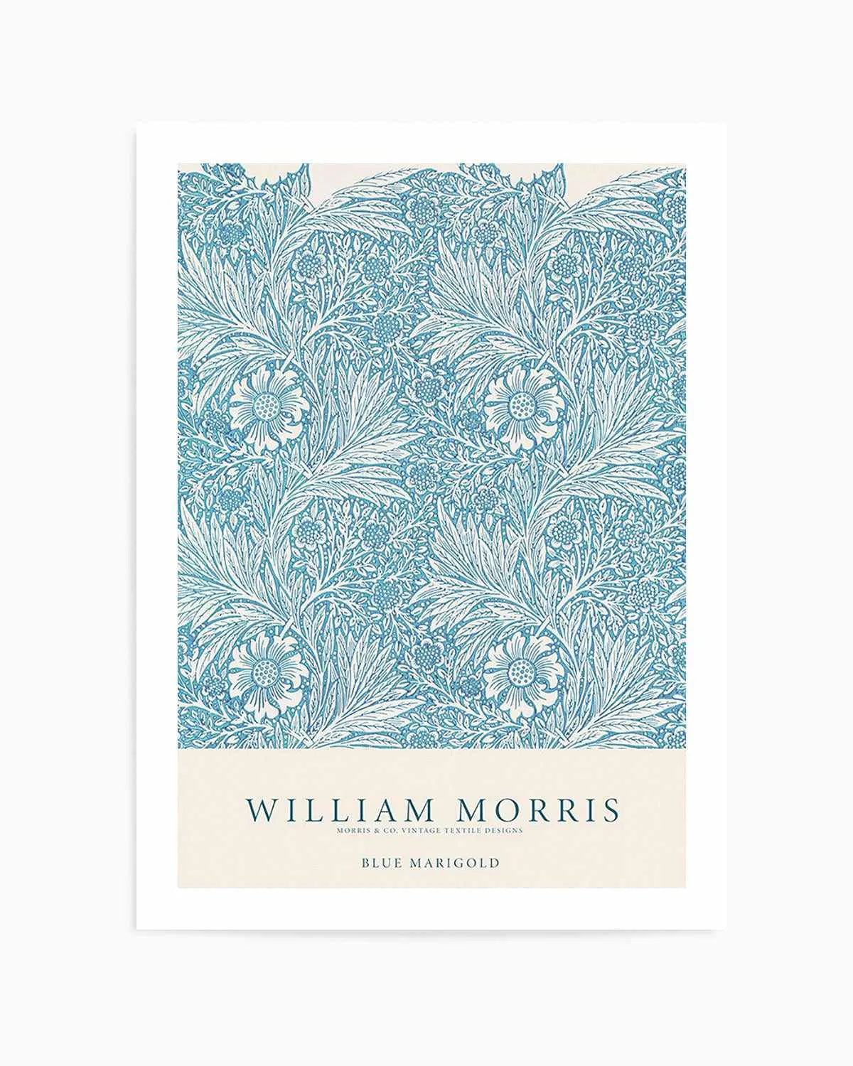 Blue Marigold by William Morris Art Print from Olive et Oriel where you can shop wallpaper and artworks online