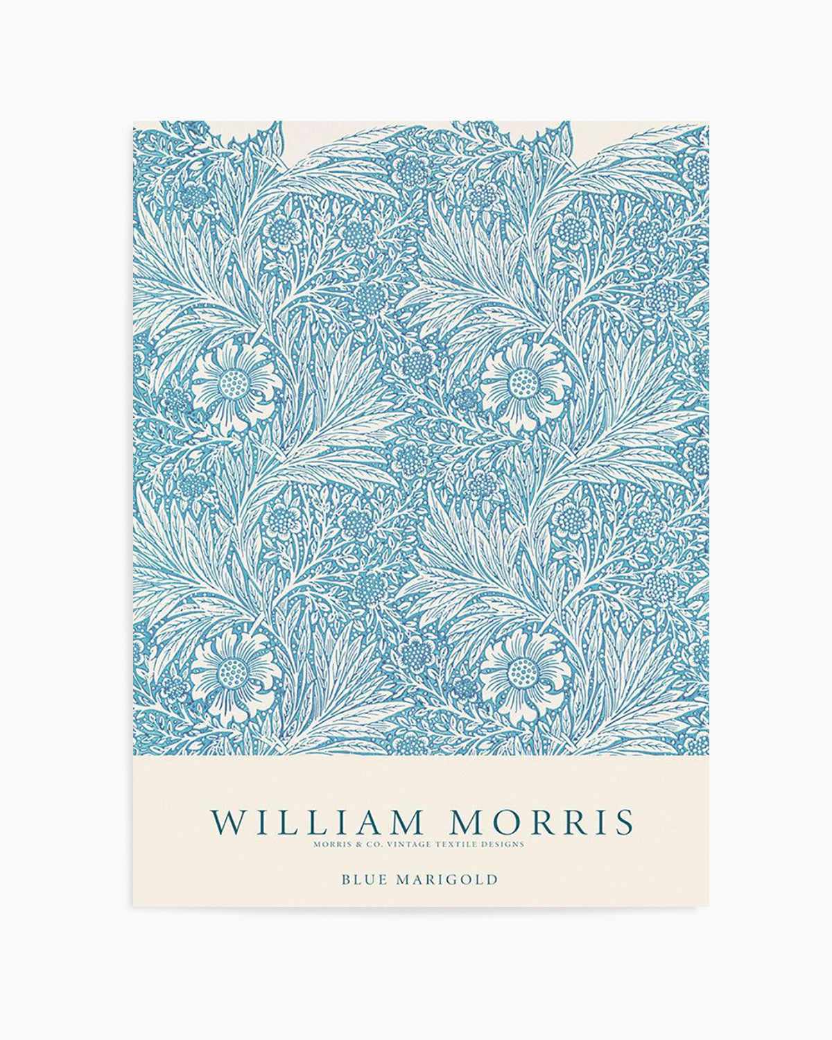 Blue Marigold by William Morris Art Print