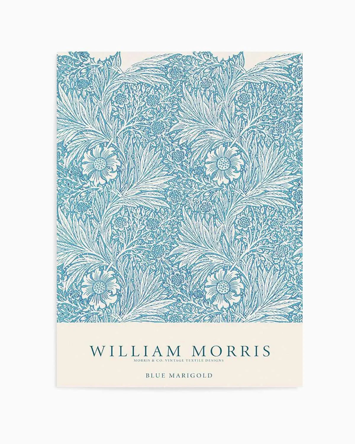 Blue Marigold by William Morris Art Print from Olive et Oriel where you can shop wallpaper and artworks online