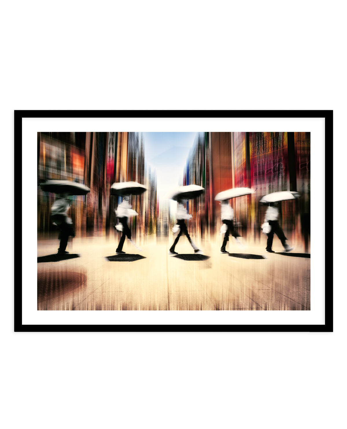 Blurred City Walkers by moucorn | Art Print