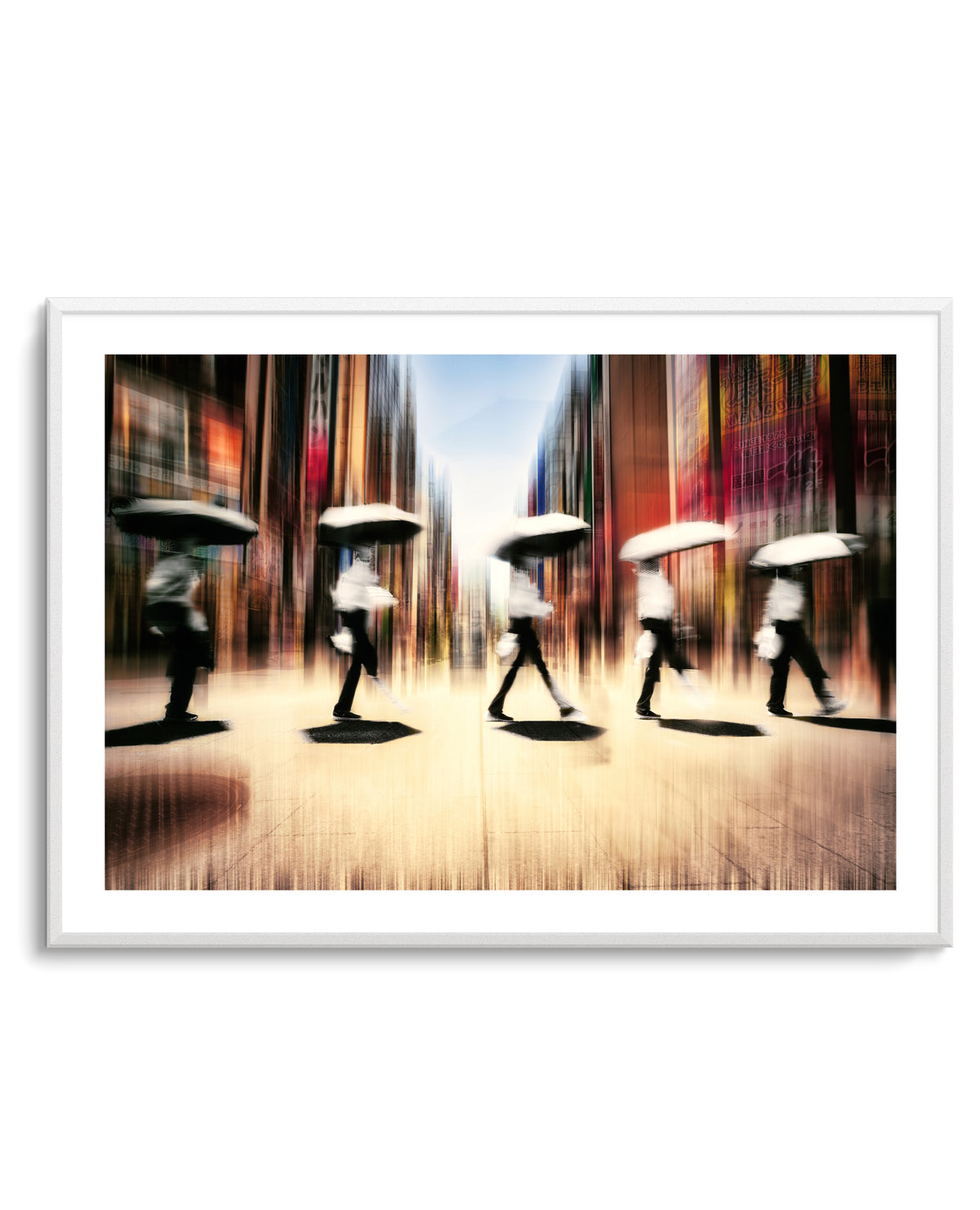 Blurred City Walkers by moucorn | Art Print
