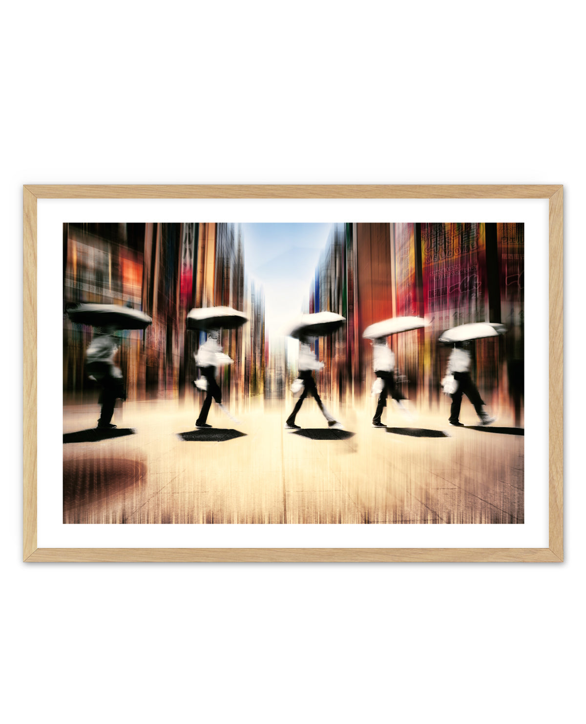 Blurred City Walkers by moucorn | Art Print
