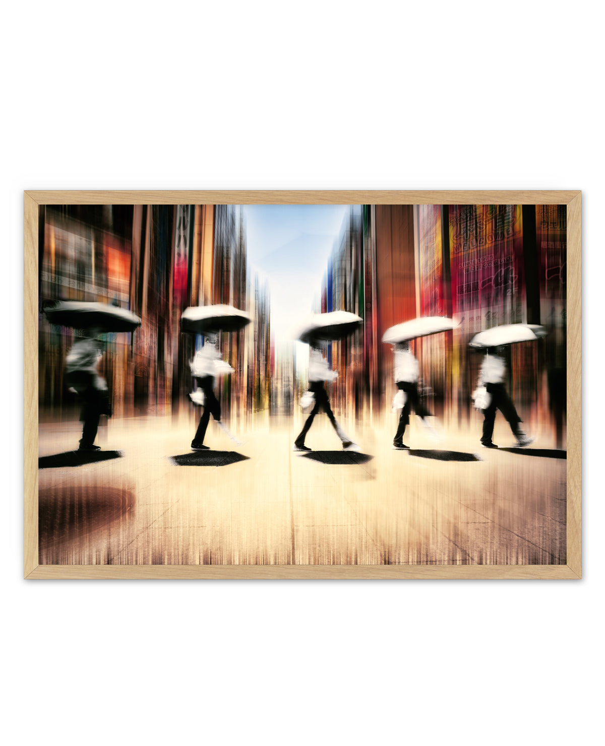 Blurred City Walkers by moucorn | Art Print