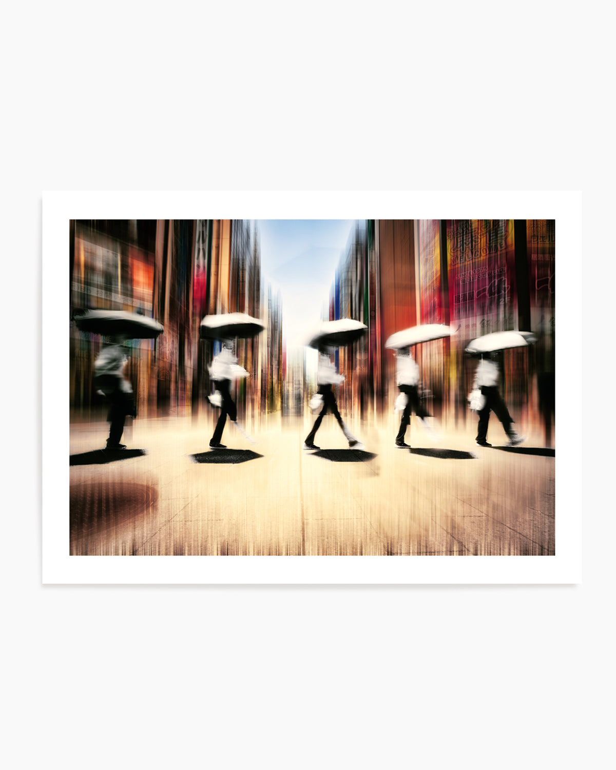 Blurred City Walkers by moucorn | Art Print