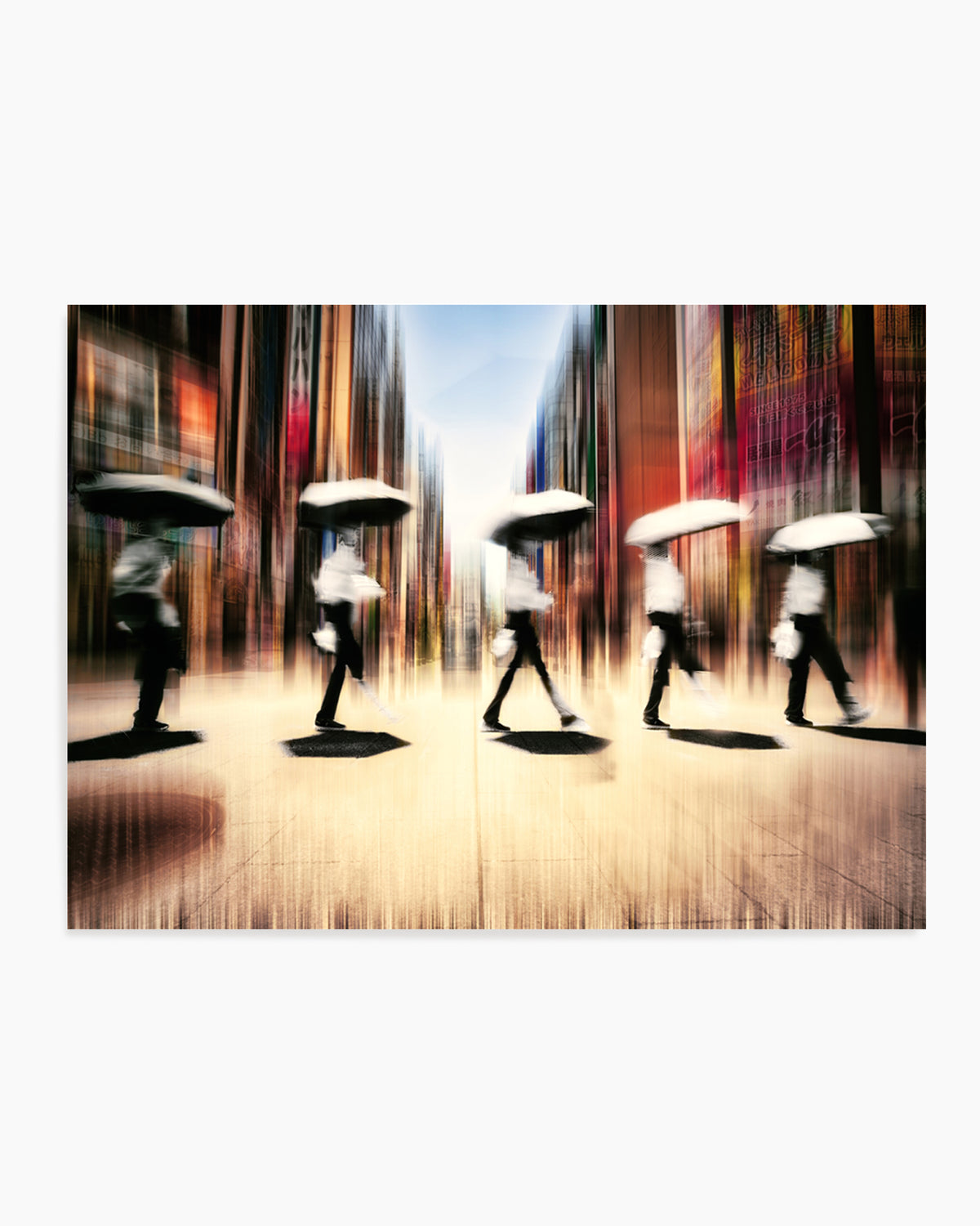 Blurred City Walkers by moucorn | Art Print