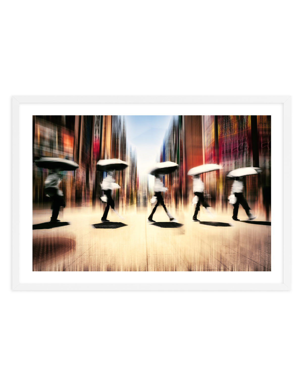Blurred City Walkers by moucorn | Art Print