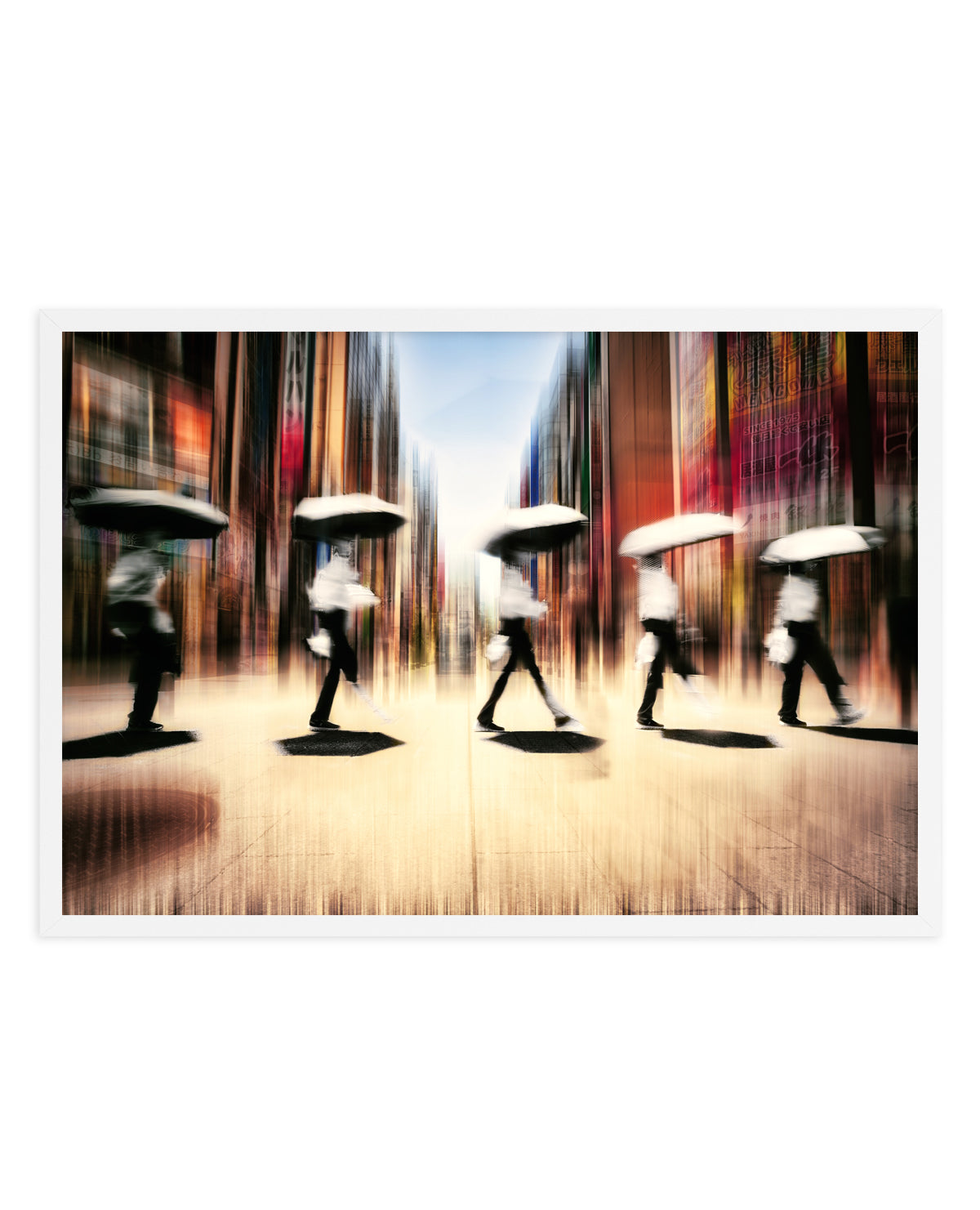 Blurred City Walkers by moucorn | Art Print