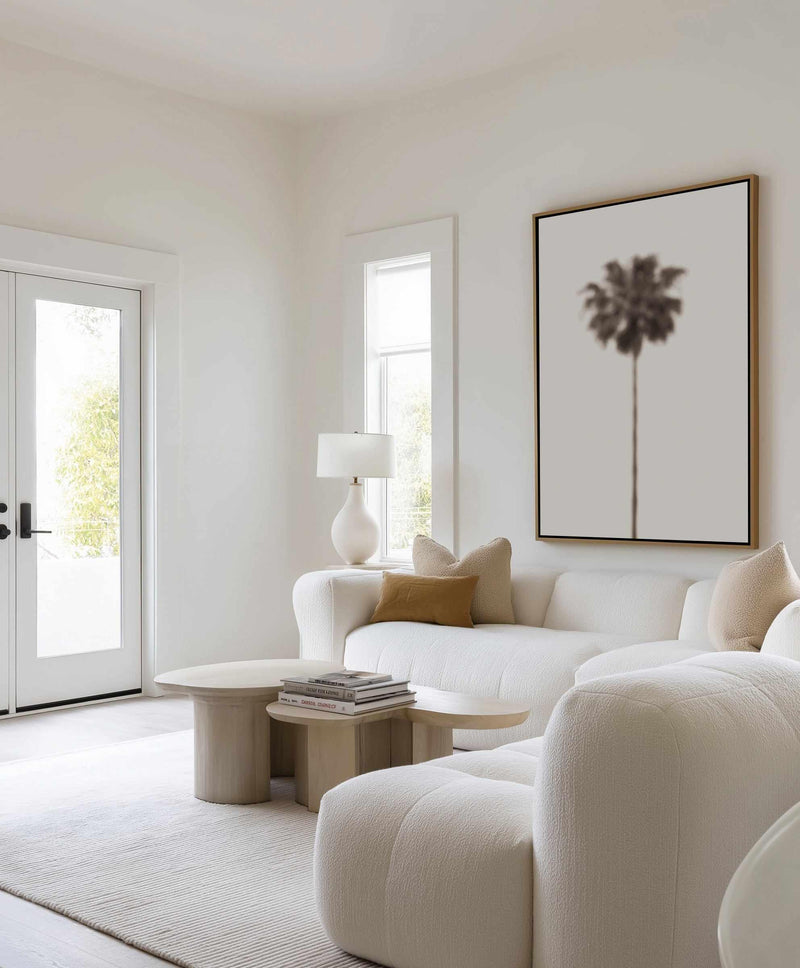 Blurred Palm Tree | Framed Canvas Art Print